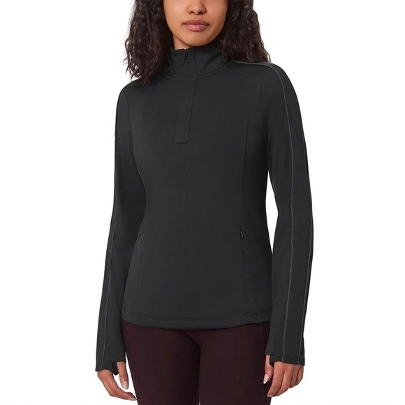 Mondetta Tops - Mondetta Ladies' Quarter-Zip Pullover, Zippered Pockets, Black, X-Large NWT